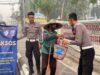 *Sambut HUT Lalu Lintas Bhayangkara ke-71, Sat Lantas Polres HSU Gelar Bakti Sosial untuk Masyarakat*